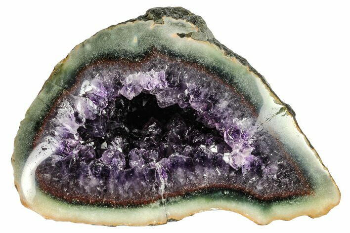 Purple Amethyst Geode with Polished Face - Uruguay #113857